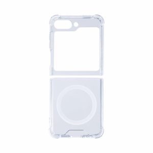 All Cases |   For Galaxy Z Flip5 Magnetic Clear Case Tpu White