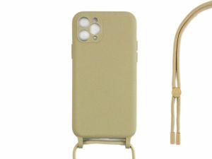 All Cases |   For Iphone 11 Pro Max Tpu Necklace Cord Cover Gold