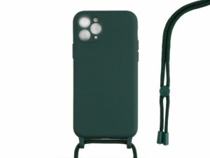 All Cases |   For Iphone 11 Pro Tpu Necklace Cord Cover Dark Green