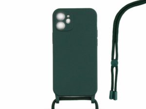 All Cases |   For Iphone 11 Tpu Necklace Cord Cover Dark Green