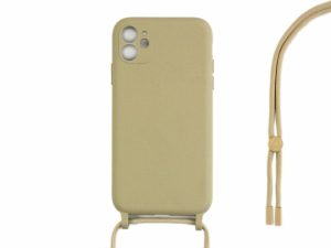 All Cases |   For Iphone 12 Mini Tpu Necklace Cord Cover Gold