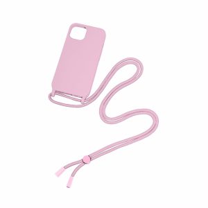 All Cases |   For Iphone 12 Tpu Necklace Cord Cover Pink