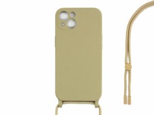 All Cases |   For Iphone 13 Mini Tpu Necklace Cord Cover Gold