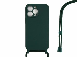 All Cases |   For Iphone 13 Pro Tpu Necklace Cord Cover Dark Green