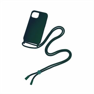 All Cases |   For Iphone 14 Plus Tpu Necklace Cord Cover Dark Green