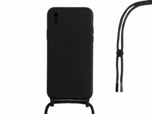 All Cases |   For Iphone X, Xs Tpu Necklace Cord Cover Black