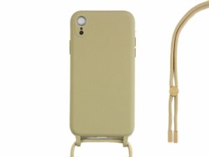 All Cases |   For Iphone Xr Tpu Necklace Cord Cover Gold