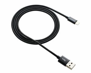 Cables |   Cfi-3 Usb To Lightning Cable 5W 1Mtr Braided Black