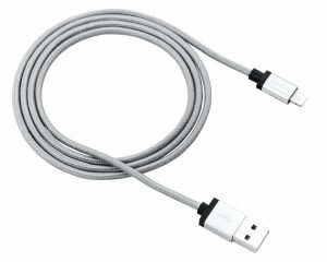 Cables |   Mfi-3 Lightning To Usb Braided 12W 1Mtr Dark Grey