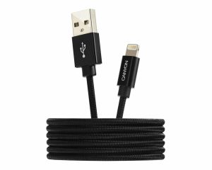 Cables |   Mfi-3 Lightning To Usb Cable Braided 12W 1Mtr Black