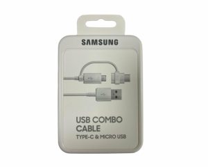 Cables |   Usb Combo Cable Usb-C And Micro-Usb White