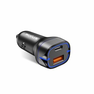 Chargers |   Rxcc13 Usb-C Pd+Qc3.0 Car Charger 18W Black