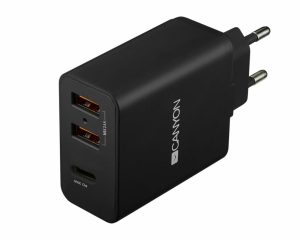 Chargers |   Wall Charger H-08 Qc 3.0 Usb-A 2.4A Black