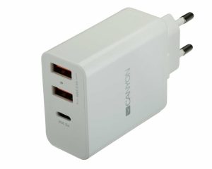 Chargers |   Wall Charger H-08 Usb-C And 2X Usb-A 2.4A White