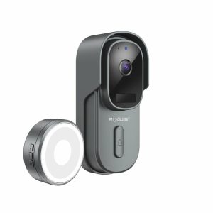 Webcams |   Wireless Battery Powered Doorbell With Camera Gray