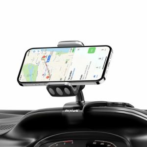 For The Car |   Rxhw61 360 Degree Car Phone Holder Hud Clip For Phone Display Black