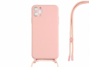 All Cases |   For Iphone 11 Pro Max Tpu Necklace Cord Cover Pink